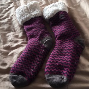 Fuzzy fleece lined socks
